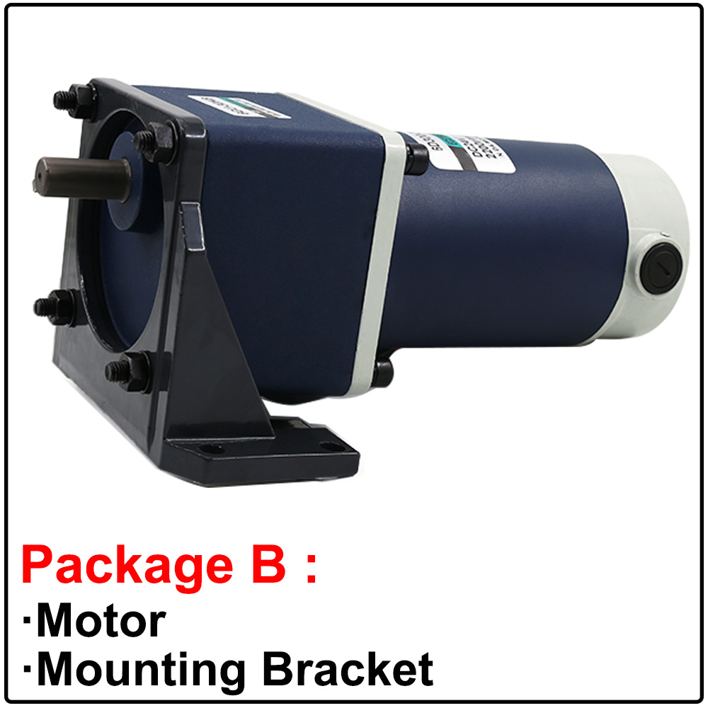 300W Micro Geared Reducer Motor DC 12V 24V Low Speed 10 To 1000RPM High Torque 19.7 To 400KG Adjustable Speed Reversible Motor