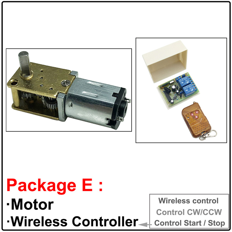 N20 Micro DC Geared Motor 3V 6V 12V Metal Gears Low Speed 15/30/60/63/120RPM Reversed Adjustable Speed for DIY Smart Robot Toys