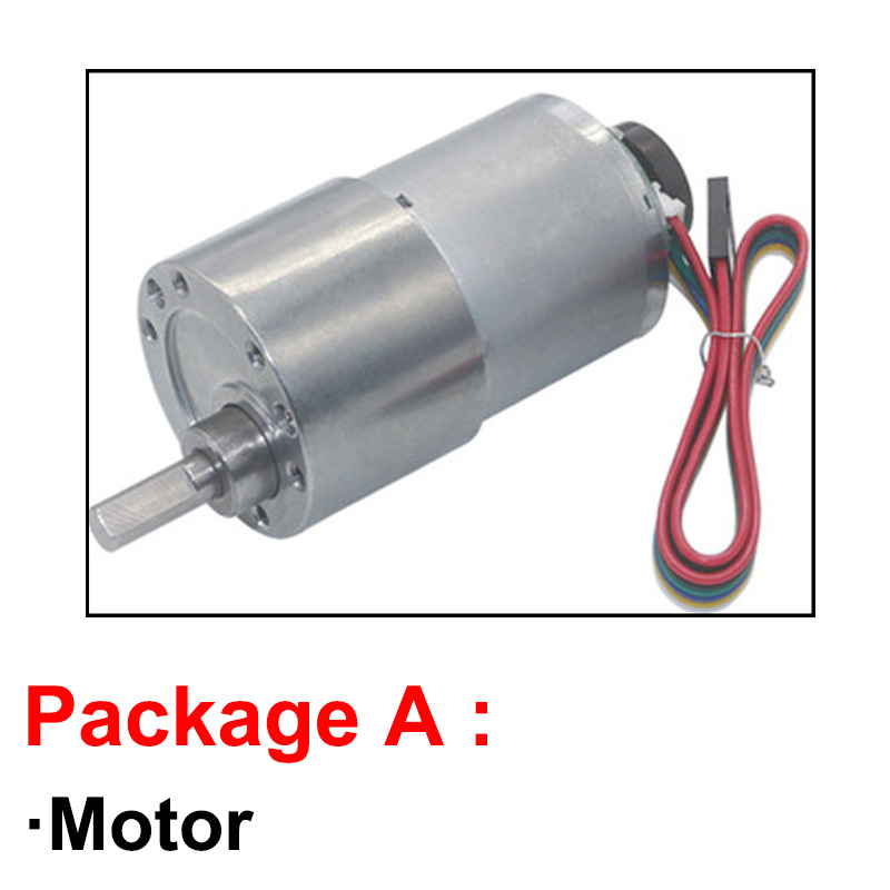 Micro DC Permanent Magnet Hall Encoder Geared Motor 12V 24V in High Torque DC Motor 5-1230RPM Reversed & Speed Can Be Measured