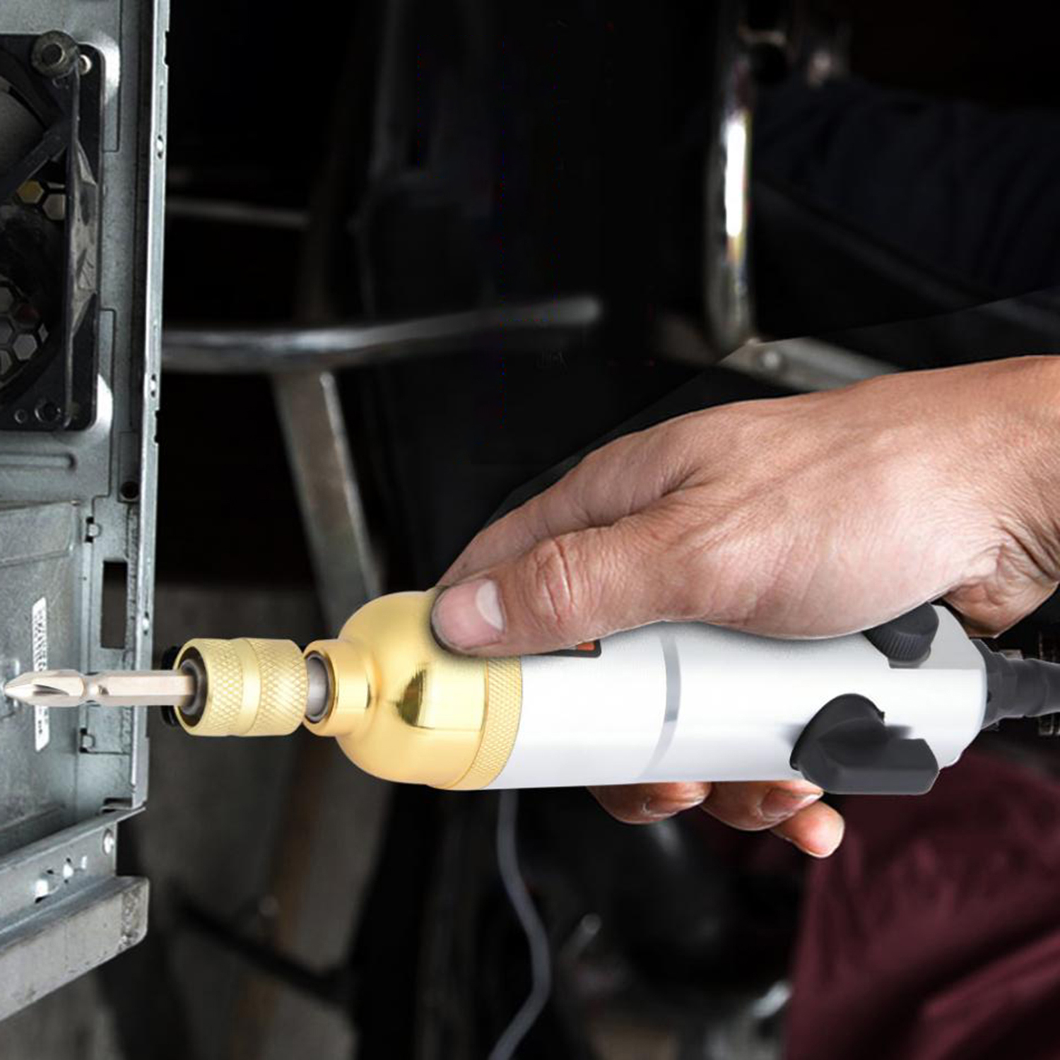 1/4" Pneumatic Air Screwdriver Straight Hand Industrial 9000rpm Reversible Screw Driver Pneumatic Tools