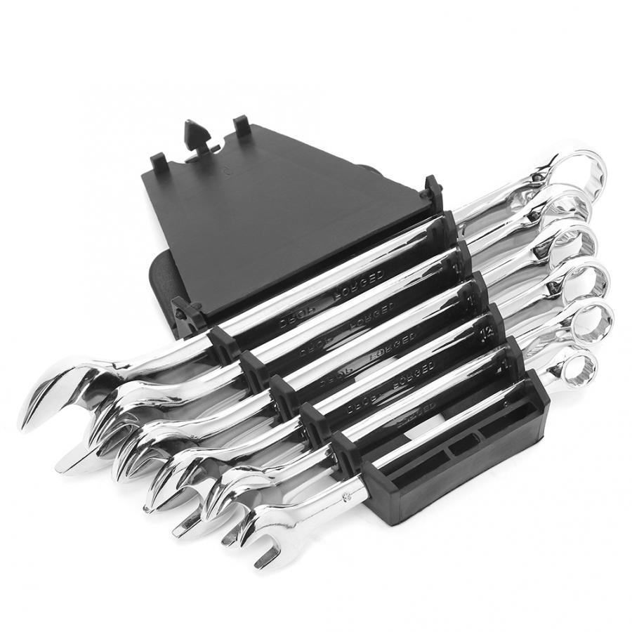 6Pcs Metric Wrench 45# Steel Multifunctional Double Head Spanner with Portable Storage Box