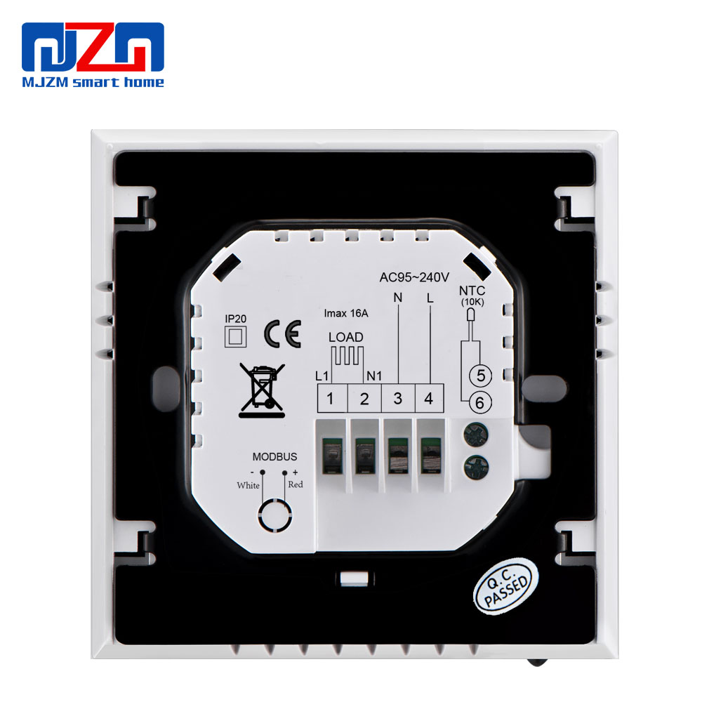 MJZM 16A-1000 Programmable Underfloor Heating Thermostat 95-240V LCD Touch Screen Room Temperature Controller for Warm Floor