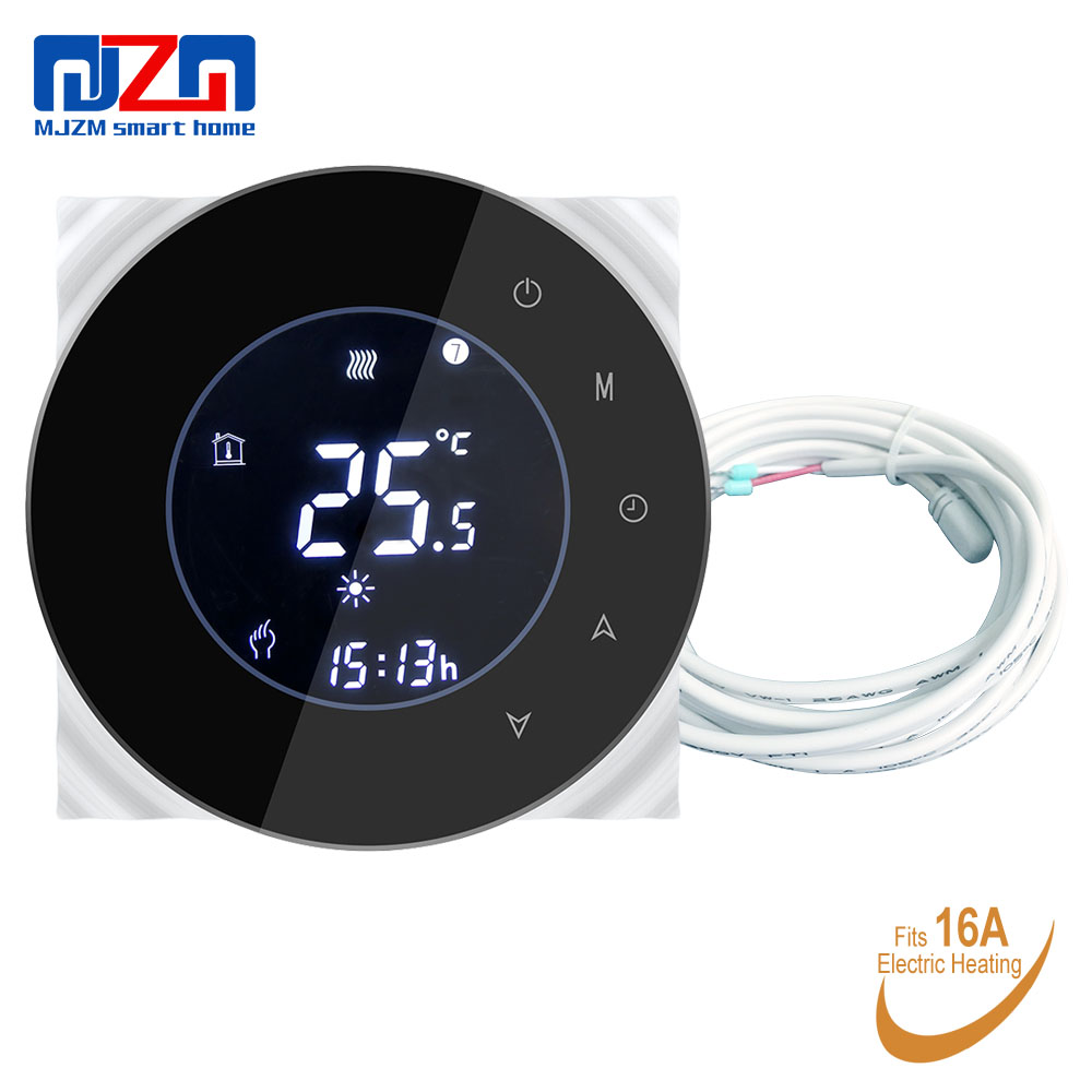 MJZM 16A-6000 Thermostat for Underfloor Heating Temperature Controller Touch Screen Programmable Thermoregulator for Warm Floor