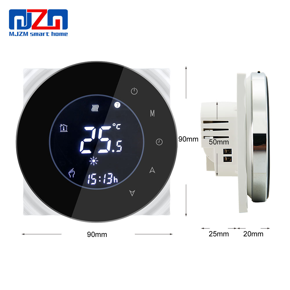 MJZM 16A-6000 Thermostat for Underfloor Heating Temperature Controller Touch Screen Programmable Thermoregulator for Warm Floor