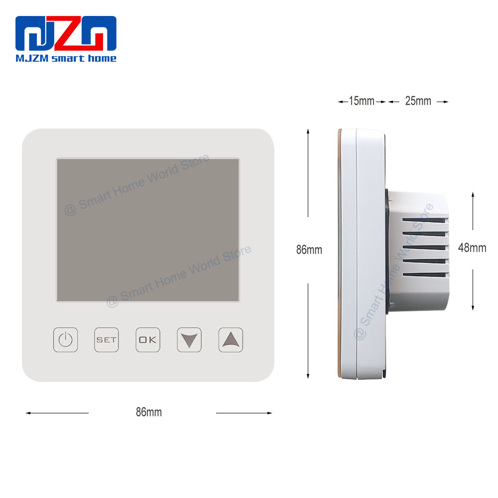 MJZM 16A08-4-WiFi Echo Alexa Voice Control Thermo Regulator for Smart Home NTC Underfloor Heating Thermostat White Backlight