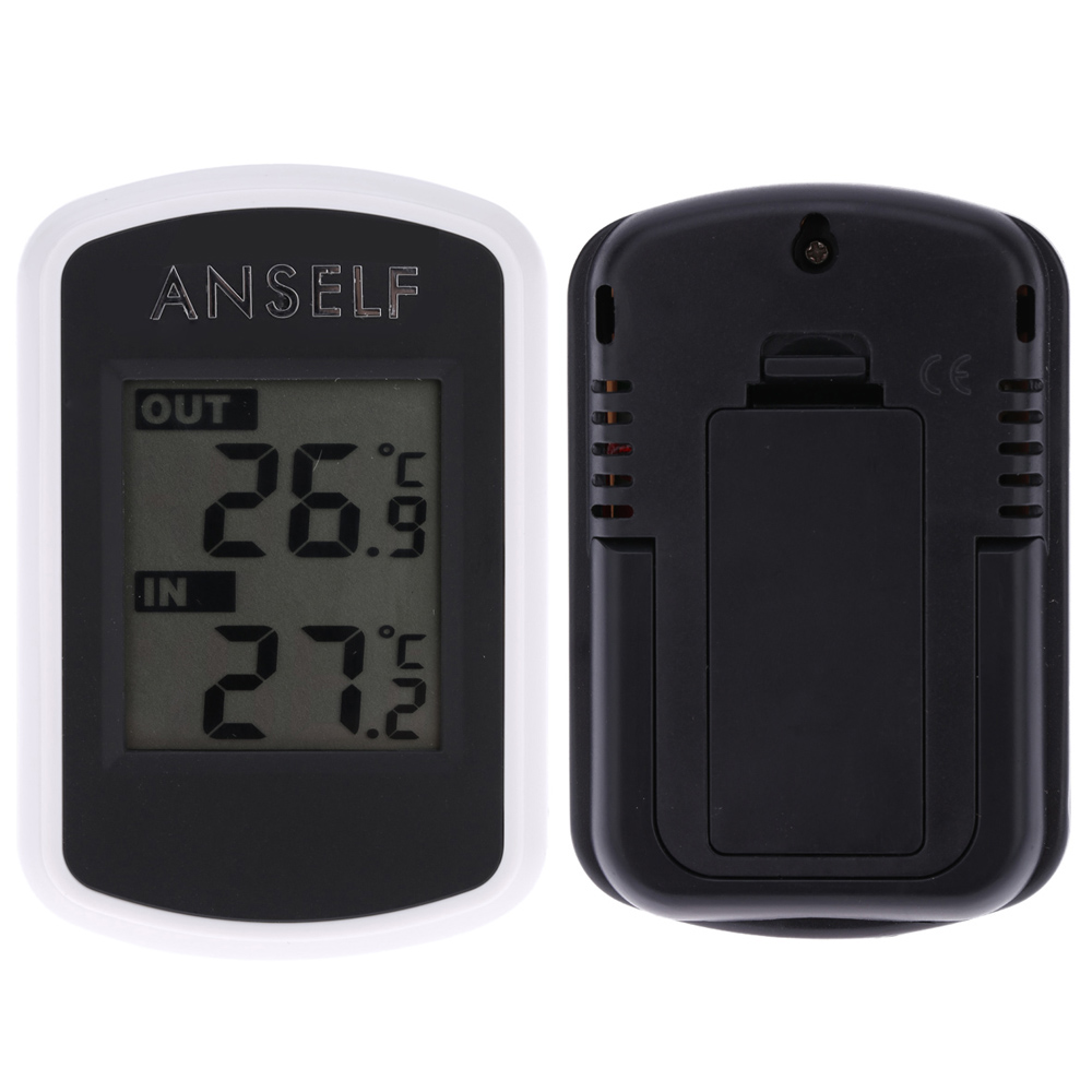 Sensitive Indoor Outdoor Thermometer LCD Digital Wireless Temperature Measurement Ambient Weather Tester for Home Office Use