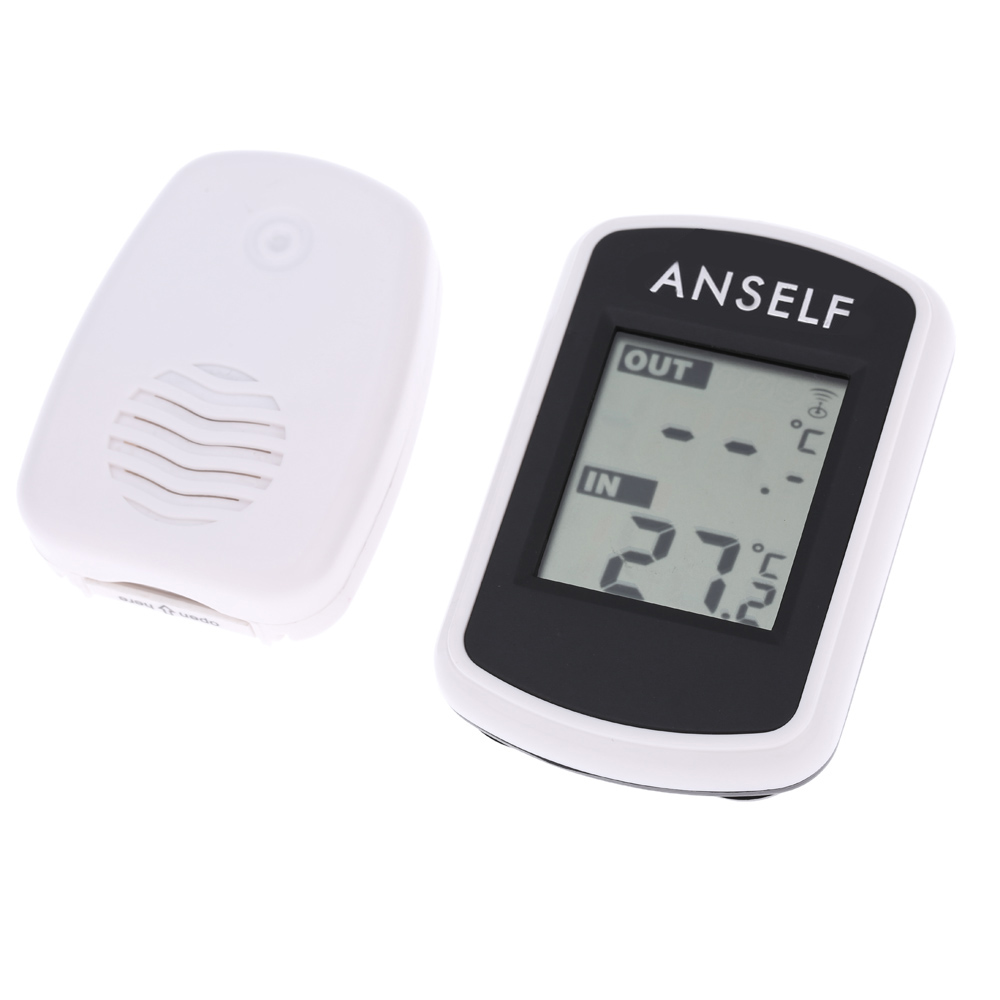 Sensitive Indoor Outdoor Thermometer LCD Digital Wireless Temperature Measurement Ambient Weather Tester for Home Office Use