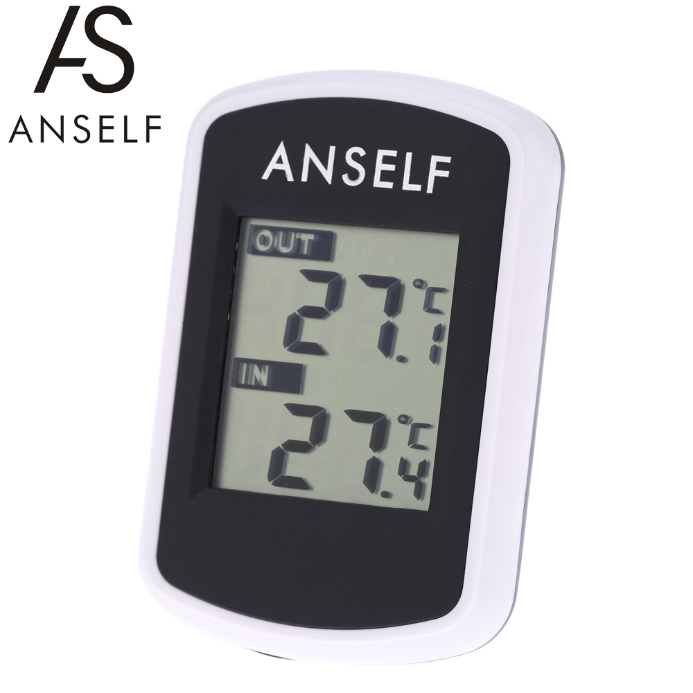 Sensitive Indoor Outdoor Thermometer LCD Digital Wireless Temperature Measurement Ambient Weather Tester for Home Office Use