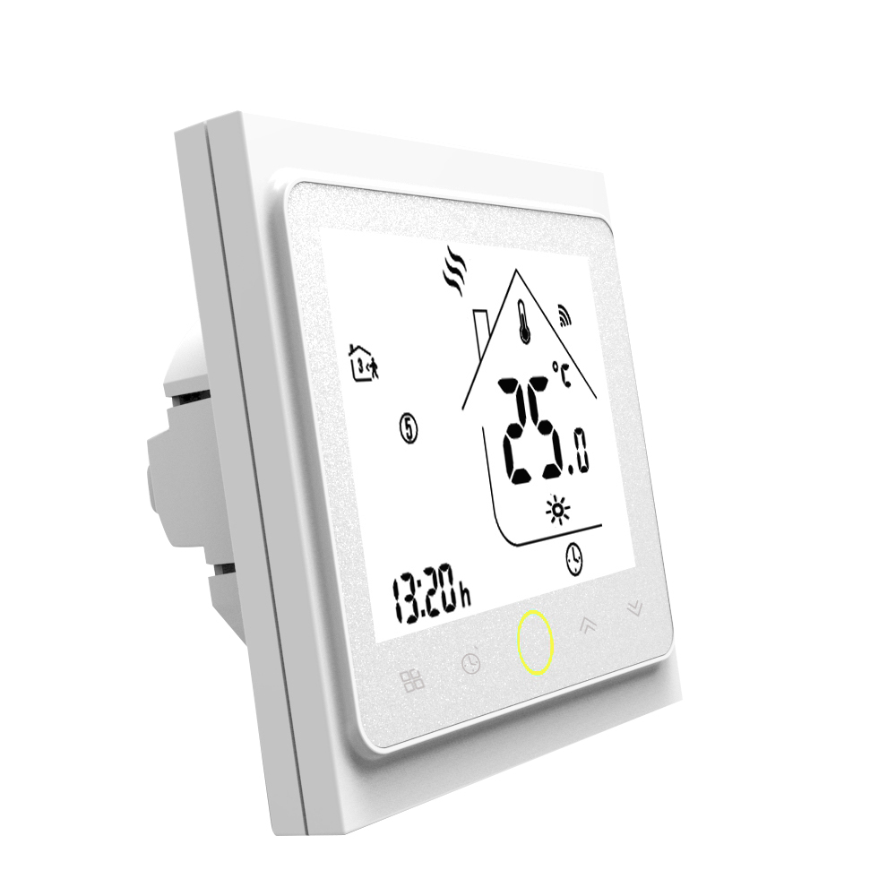 WiFi Thermostat Temperature Controller for Electric Heating Work Home Water Heating System Six Periods Programmable BHT-002GALW