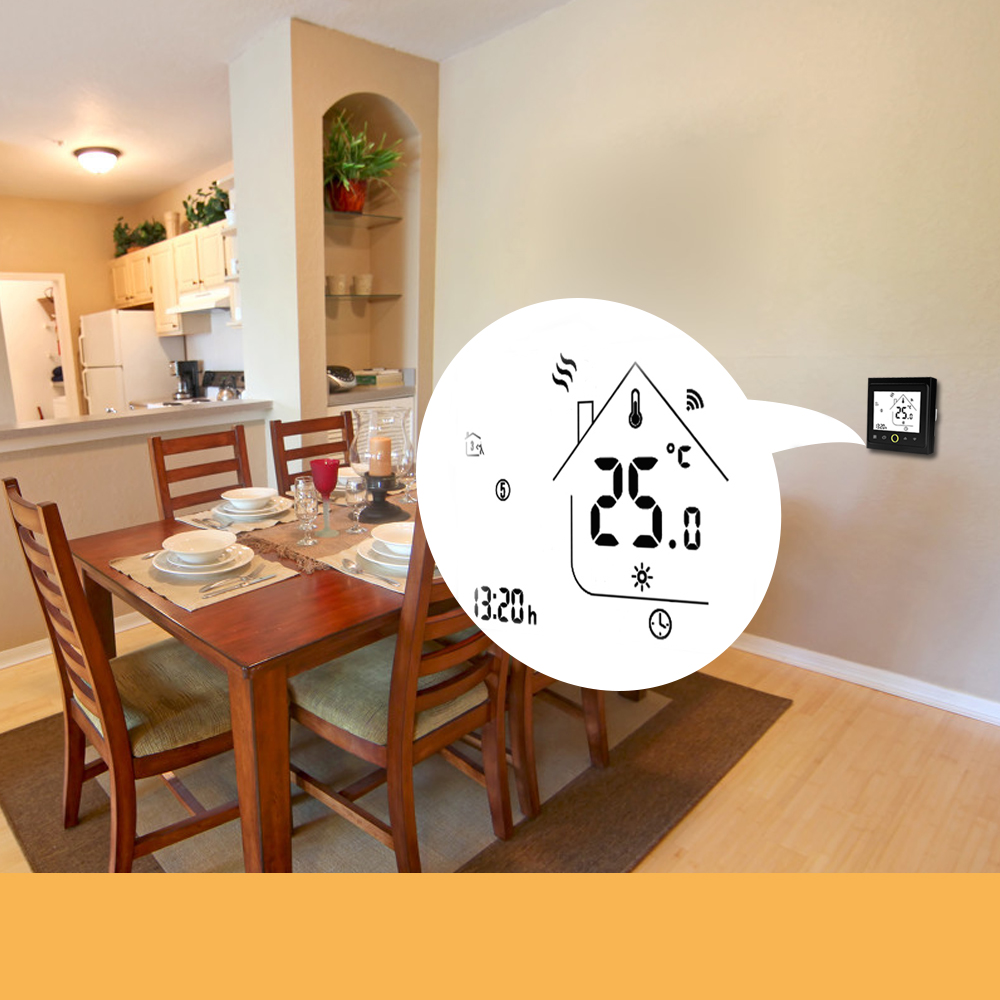 BHT-002GBLW Home WiFi Digital Temperature Controller Thermostat for Gas Boiler Home Control Thermoregulator for Warm Room