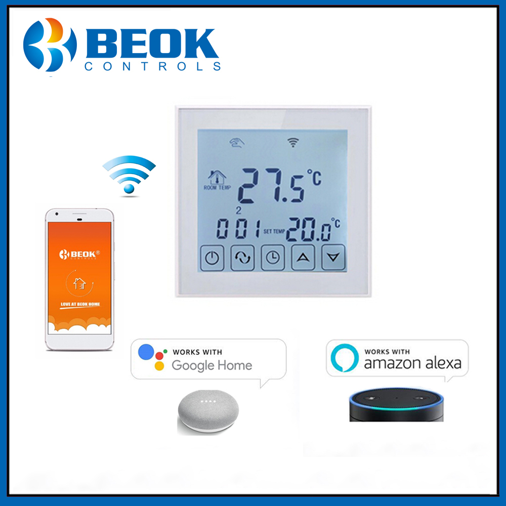 Beok Remote Control TDS23WIFI-EP Thermostat with Large Touch Screen Display Electric Temperature Controller
