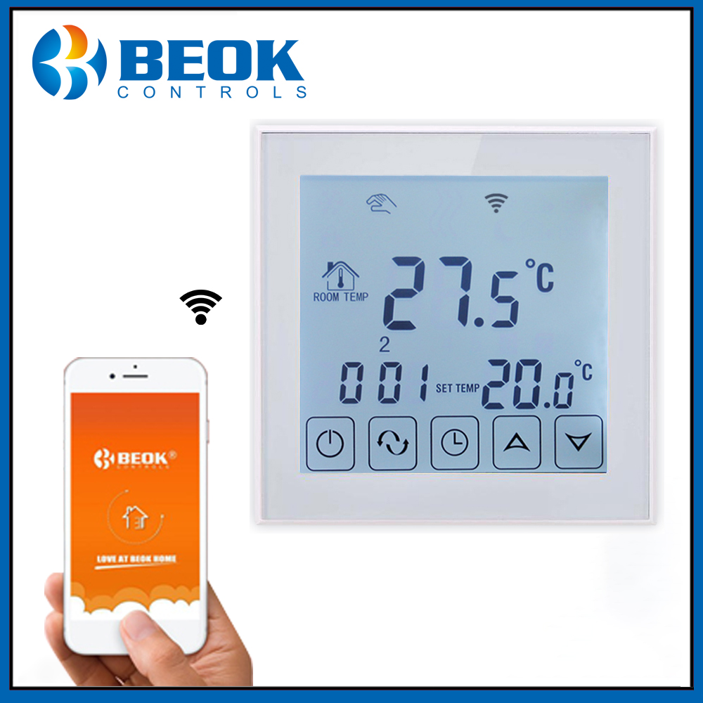 Beok Remote Control TDS23WIFI-EP Thermostat with Large Touch Screen Display Electric Temperature Controller