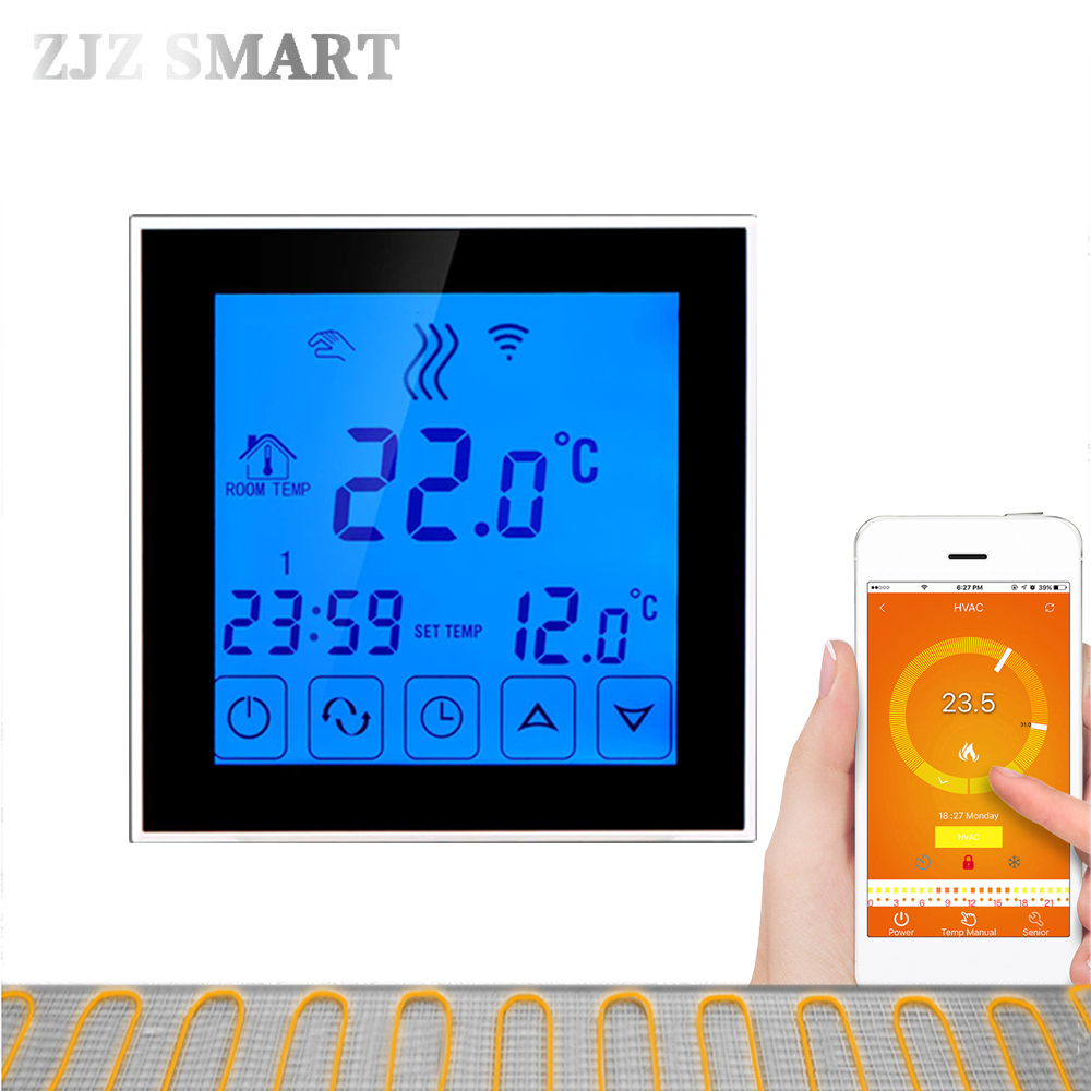 WiFi Programmable APP Intelligent Water Heating Thermostat Programmable Temperature Switch Controller Controller for Hot Floor