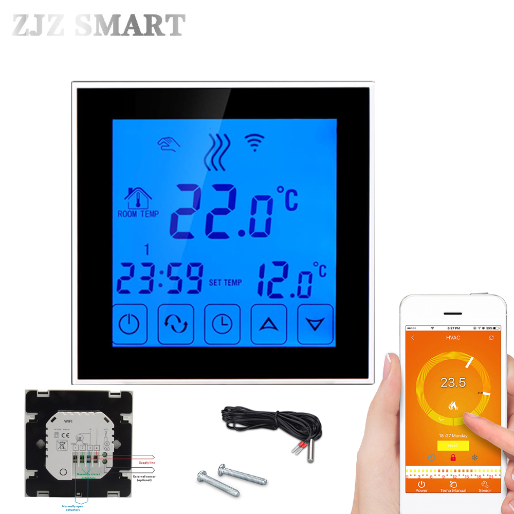 Smart House WiFi Programmable APP Intelligent Water Heating Thermostat Temperature Switch Controller Controller for Hot Floor