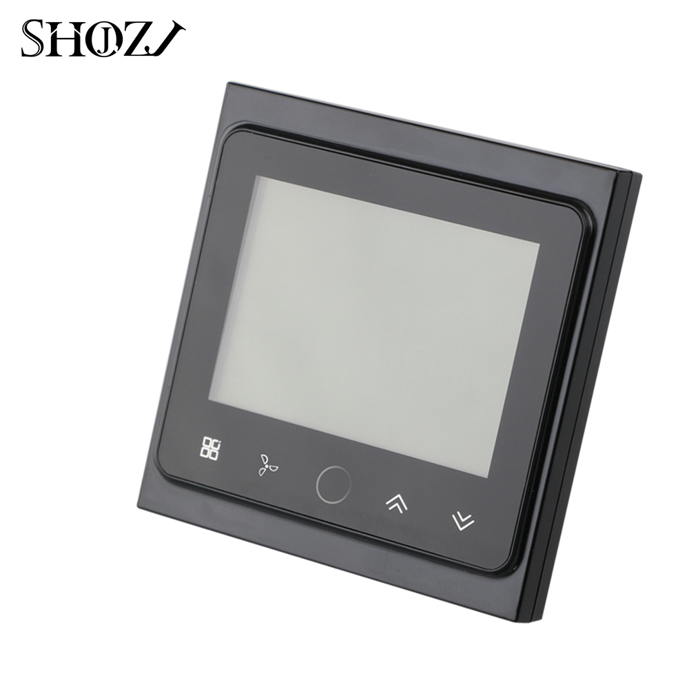 Programmable WiFi Central Air Conditioner Thermostat Temperature Controller 2 Pipe 4 Pipe Fan Coil Unit Work with Alexa Google