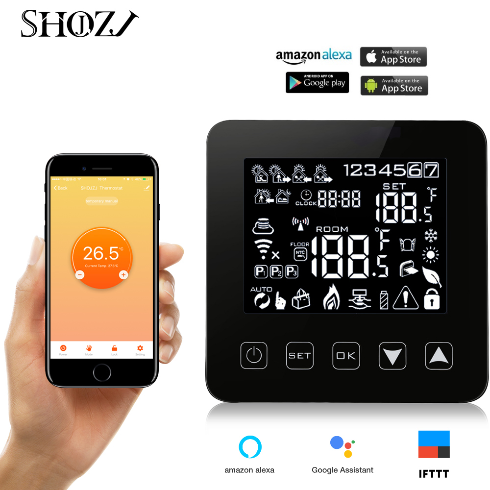 Alexa Voice Google Assistant Heating Thermostat Control Electric Floor Heating Programmable Thermostat Temperature Controller
