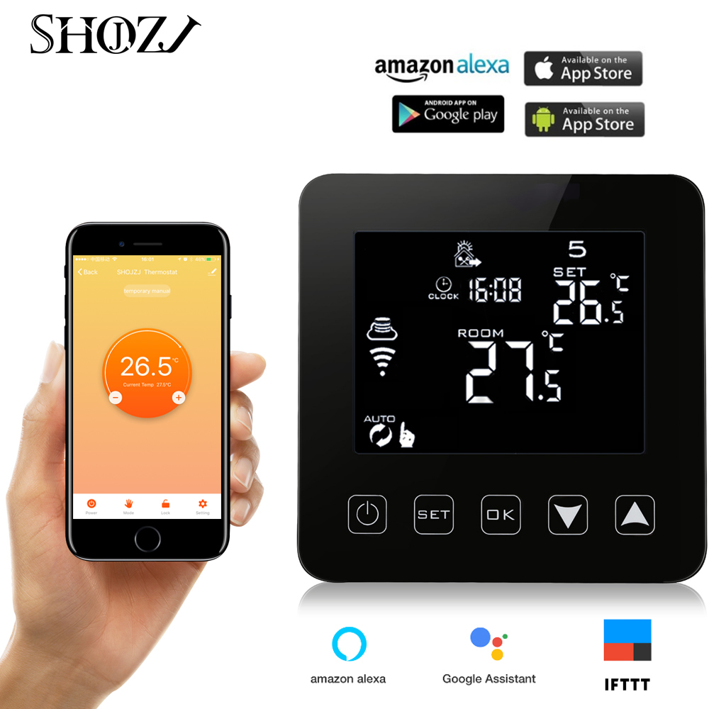 Alexa Voice Google Assistant Heating Thermostat Control Electric Floor Heating Programmable Thermostat Temperature Controller