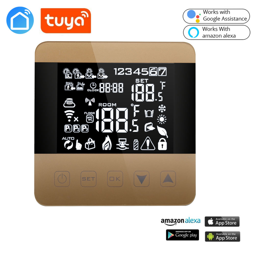 LIFE TUYA Android ISO Alexa ECHO Google Home Operating Smart WiFi Heating Thermostat for Warm Floor/ Electric Floor Heating