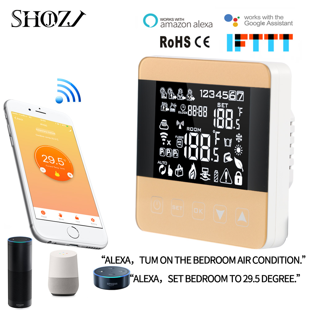 LIFE TUYA Android ISO Alexa ECHO Google Home Operating Smart WiFi Heating Thermostat for Warm Floor/ Electric Floor Heating