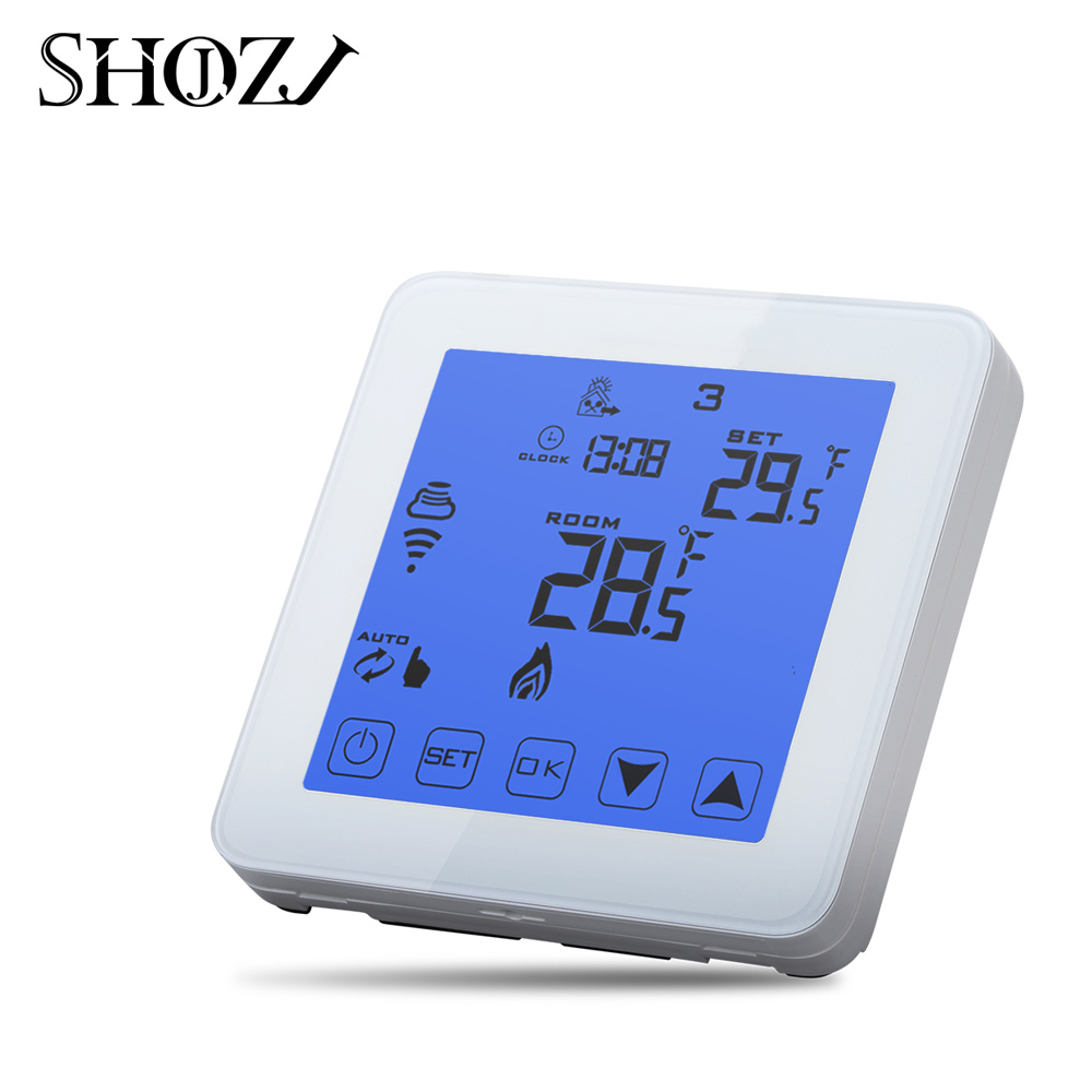 Alexa Google Home Voice WiFi Programmable Thermostat, Thermostat for Floor Heating, Water, Electric Heating Tuya App Smart Home