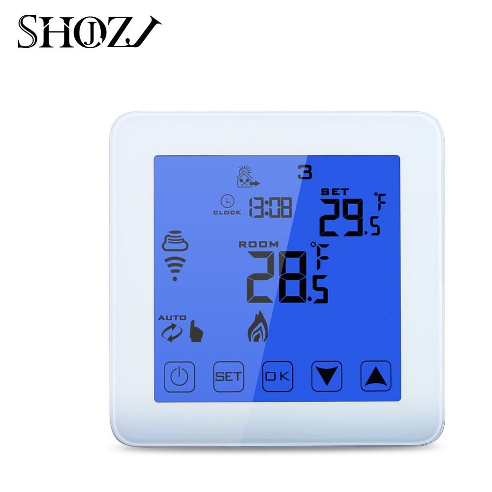 Alexa Google Home Voice WiFi Programmable Thermostat, Thermostat for Floor Heating, Water, Electric Heating Tuya App Smart Home