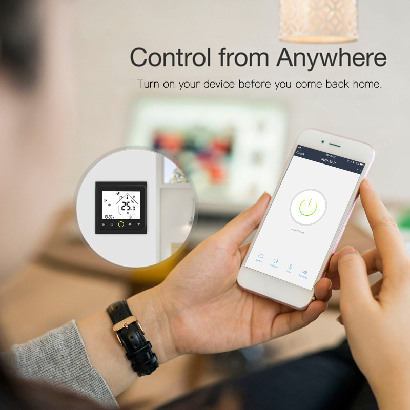 Smart Thermostat WiFi Temperature Controller Smart Life APP Remote Control for Electric Heating Works with Alexa Google Home 16A