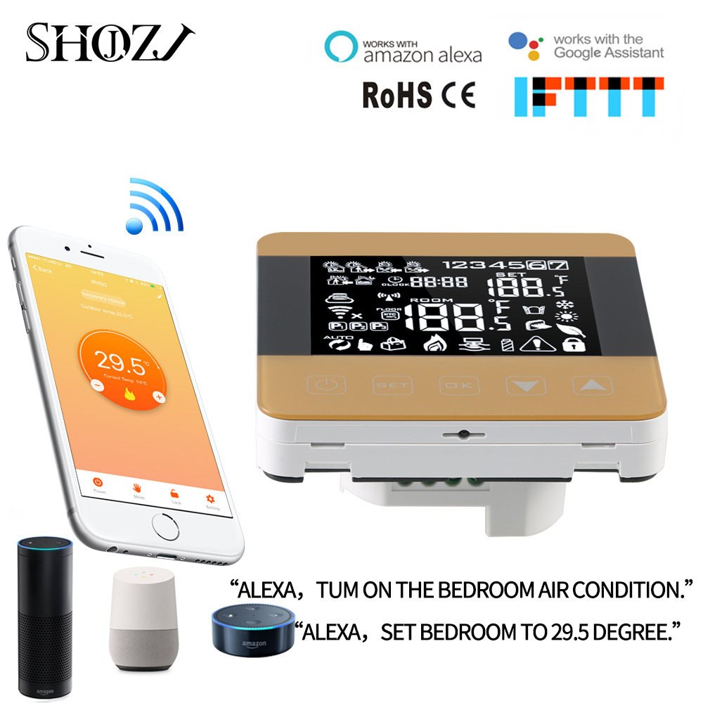 LIFE TUYA GOOGLE HOME Alexa LCD Display Heating Thermostat TouchScreen Room Temperature Controller Programmable Underfloor