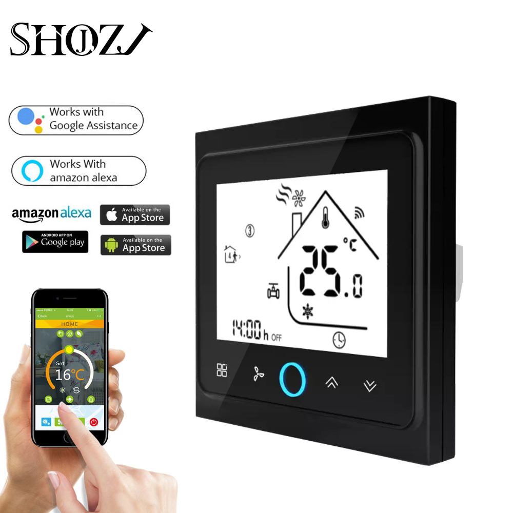 Tuya Room Temperature Control for Central Air Conditioning 2p 4p Cooling/Heating Digital Wireless WiFi Thermostat