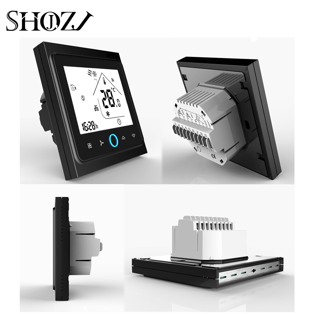 Tuya Room Temperature Control for Central Air Conditioning 2p 4p Cooling/Heating Digital Wireless WiFi Thermostat
