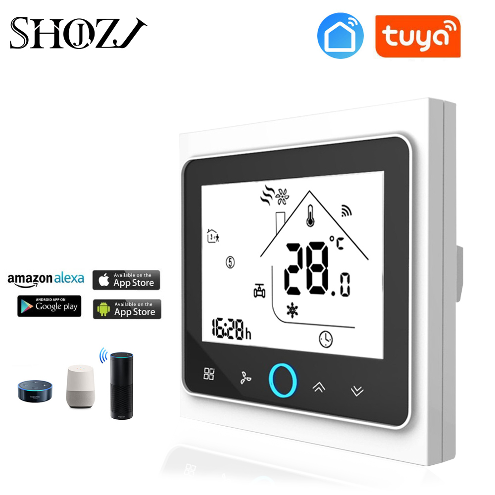 Tuya Room Temperature Control for Central Air Conditioning 2p 4p Cooling/Heating Digital Wireless WiFi Thermostat