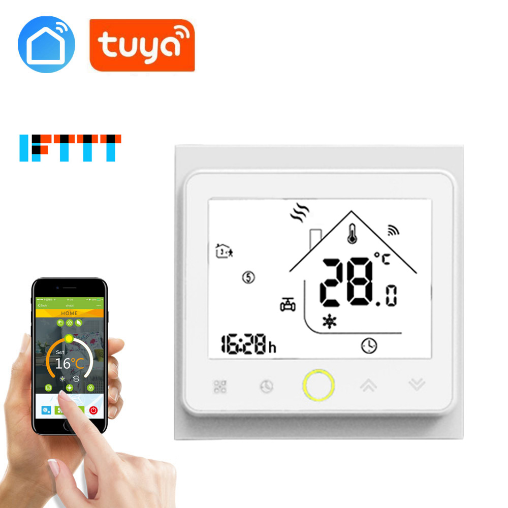 Tuya APP Control EU 16A Underfloor Heating Temperature Control WiFi Thermostat Heating for Works with IFTTT Alexa Google Home