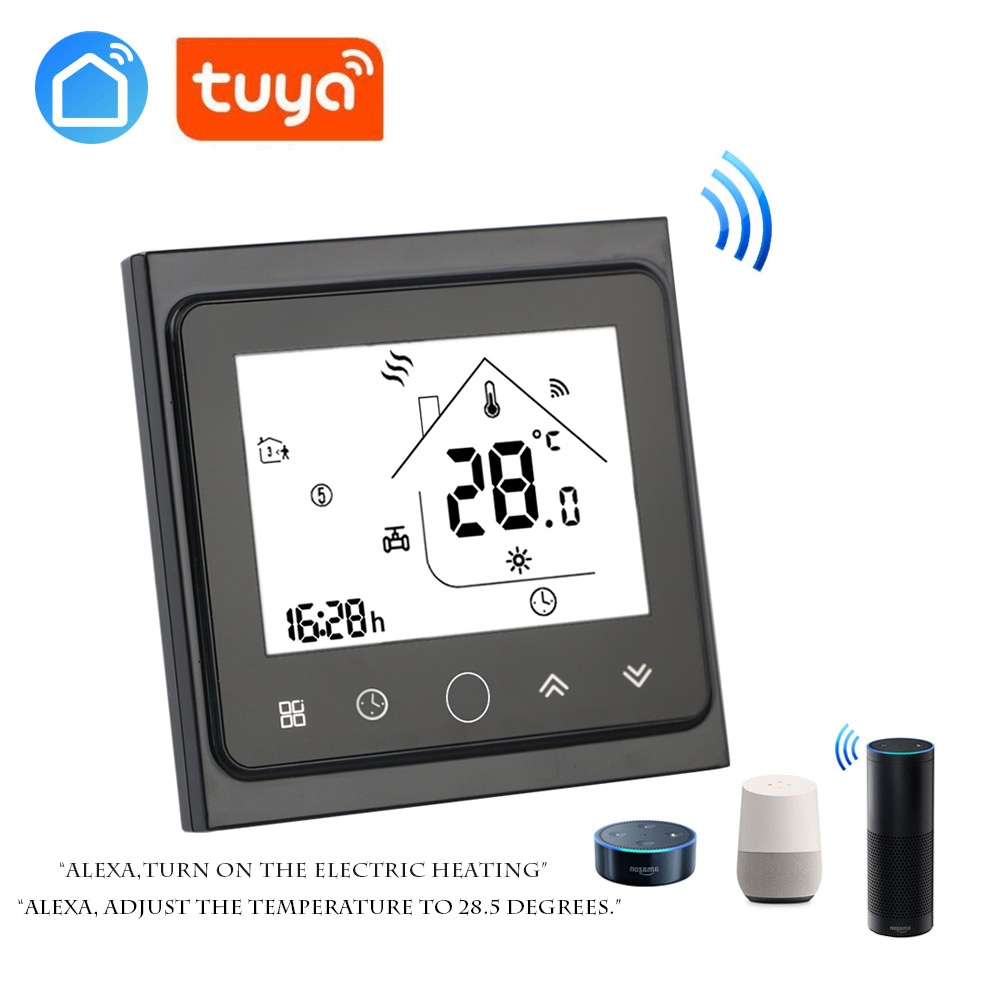 Tuya APP Control EU 16A Underfloor Heating Temperature Control WiFi Thermostat Heating for Works with IFTTT Alexa Google Home
