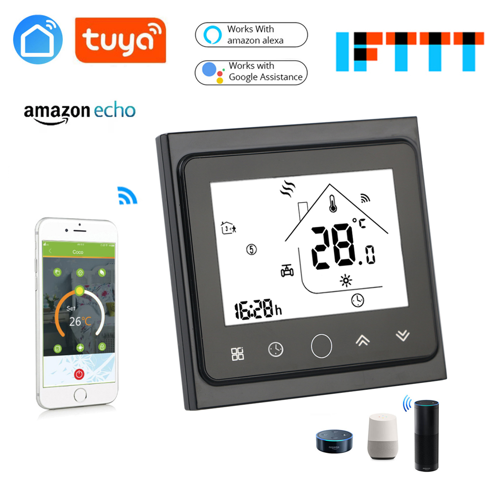 Tuya App Smart Phone Control WiFi Thermostat for Floor Water Heating Digital Room Temperature Regulator Antifreeze