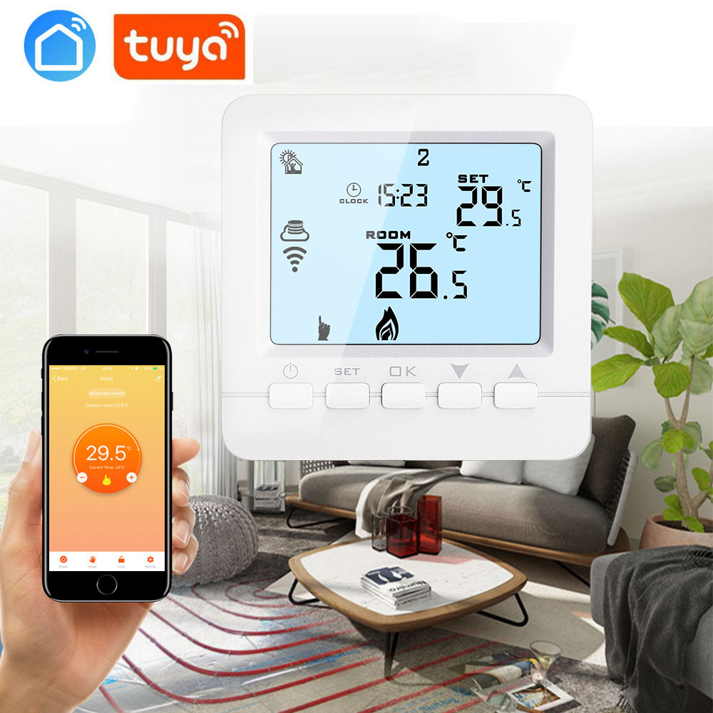 Programmable Thermostat Water Heating Thermostat with Button Temperature Controller Room Temperature Controller 3A