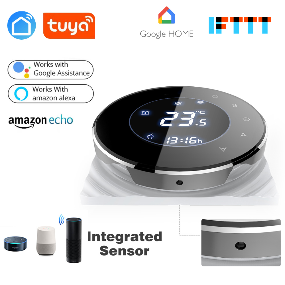 Tuya App WiFi Smart Thermostat Temperature Controller for Gas Boiler Touchscreen LCD Display Thermostat Energy Saving Thermostat