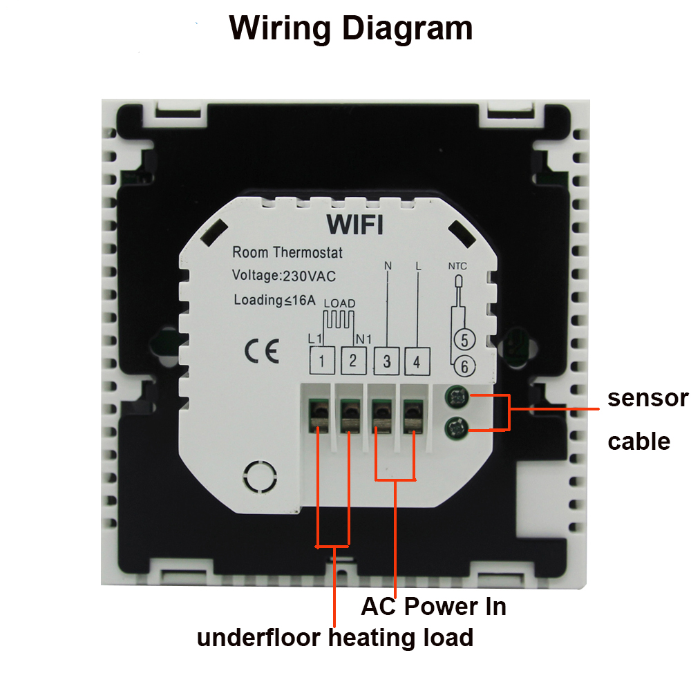 Vancoo Smart WiFi Thermostat Temperature Controller for Electric Floor Heating Remote Control Programmable Thermostat 16A