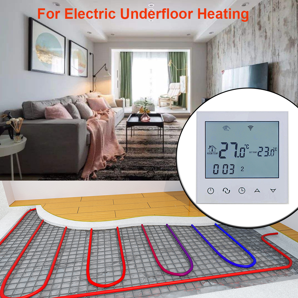 Vancoo Smart WiFi Thermostat Temperature Controller for Electric Floor Heating Remote Control Programmable Thermostat 16A