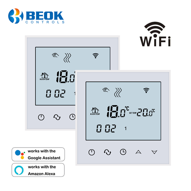 2 Pcs/Pack Thermostat Temperature Controller for Warm Floor WiFi Remote Control Weekly Programmable