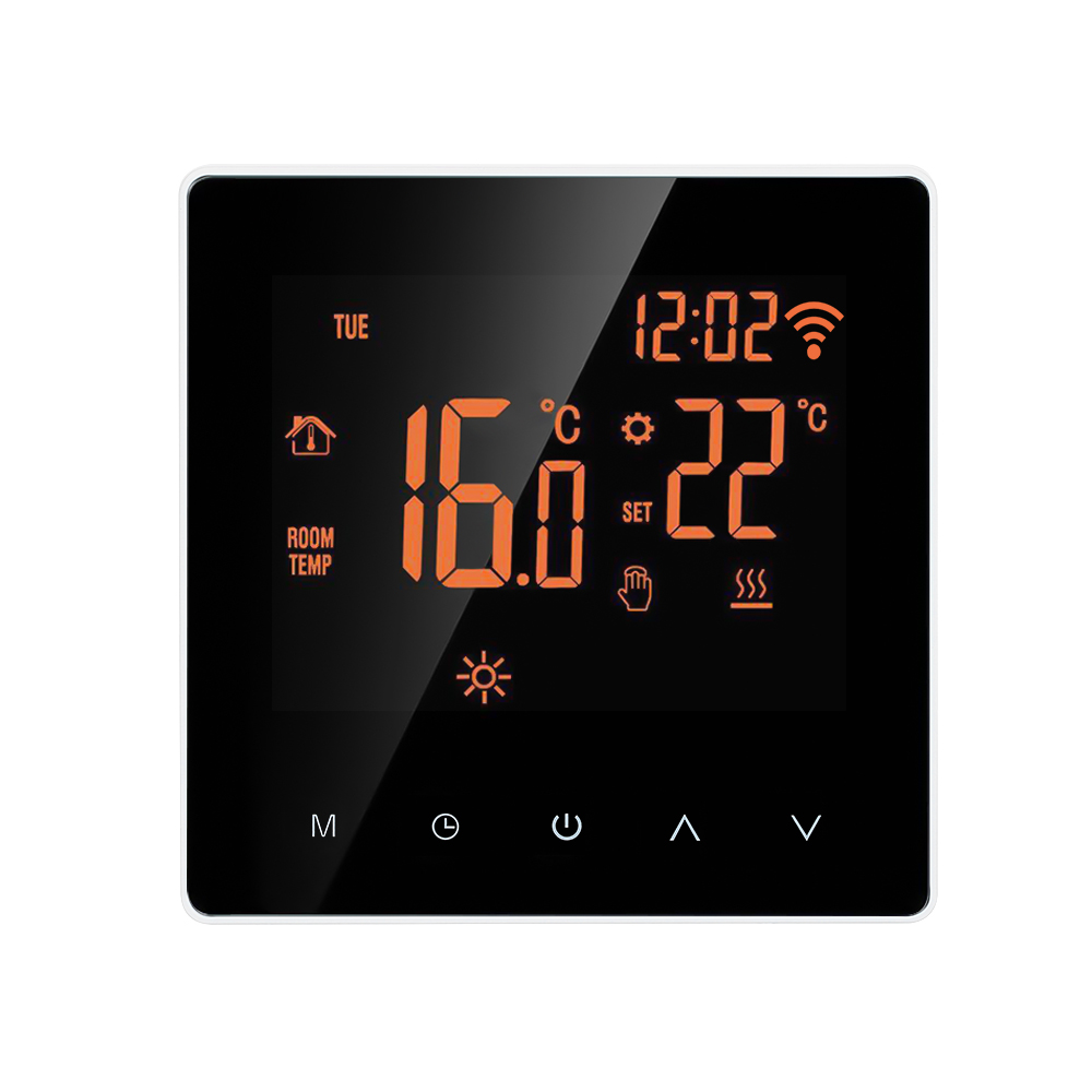 Thermostat 16A Wi-Fi /NO WiFi Orange / White Smart Thermostat Digital Temperature Controller APP Control LCD DisplayTouch Screen
