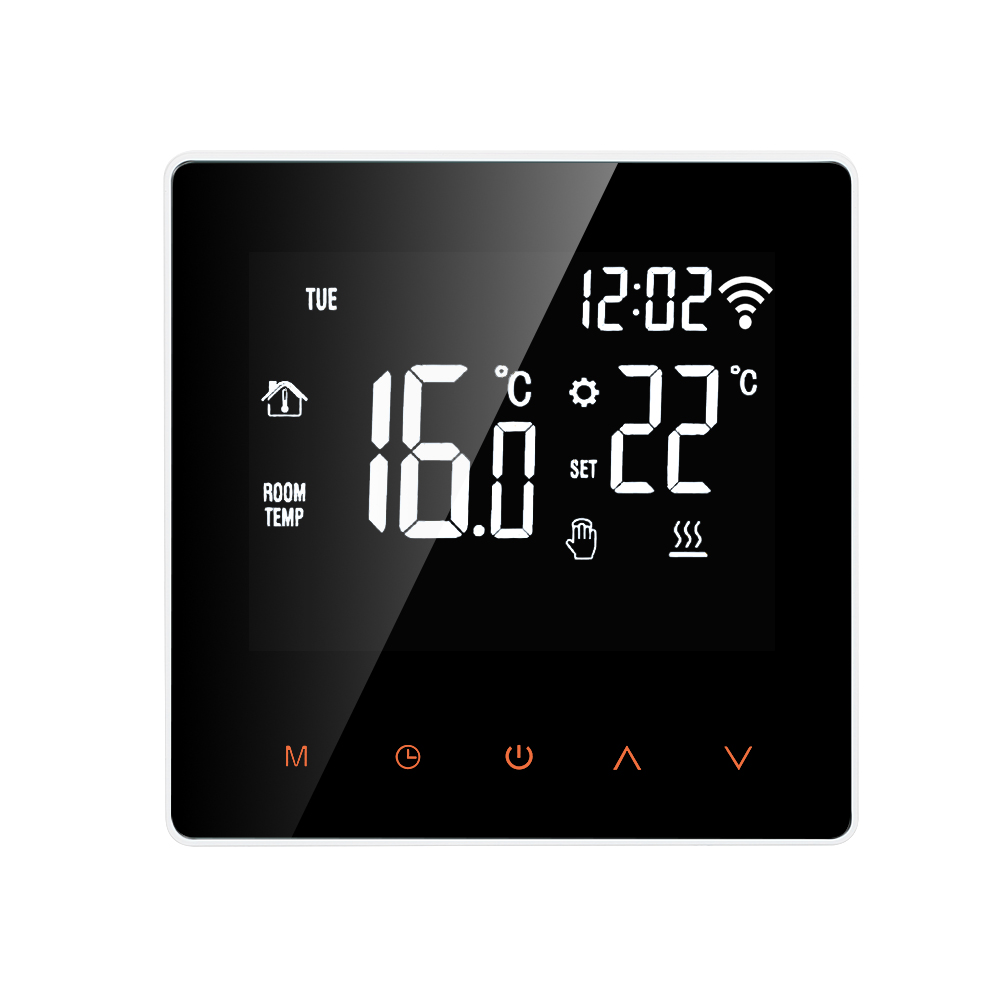 Thermostat 16A Wi-Fi /NO WiFi Orange / White Smart Thermostat Digital Temperature Controller APP Control LCD DisplayTouch Screen