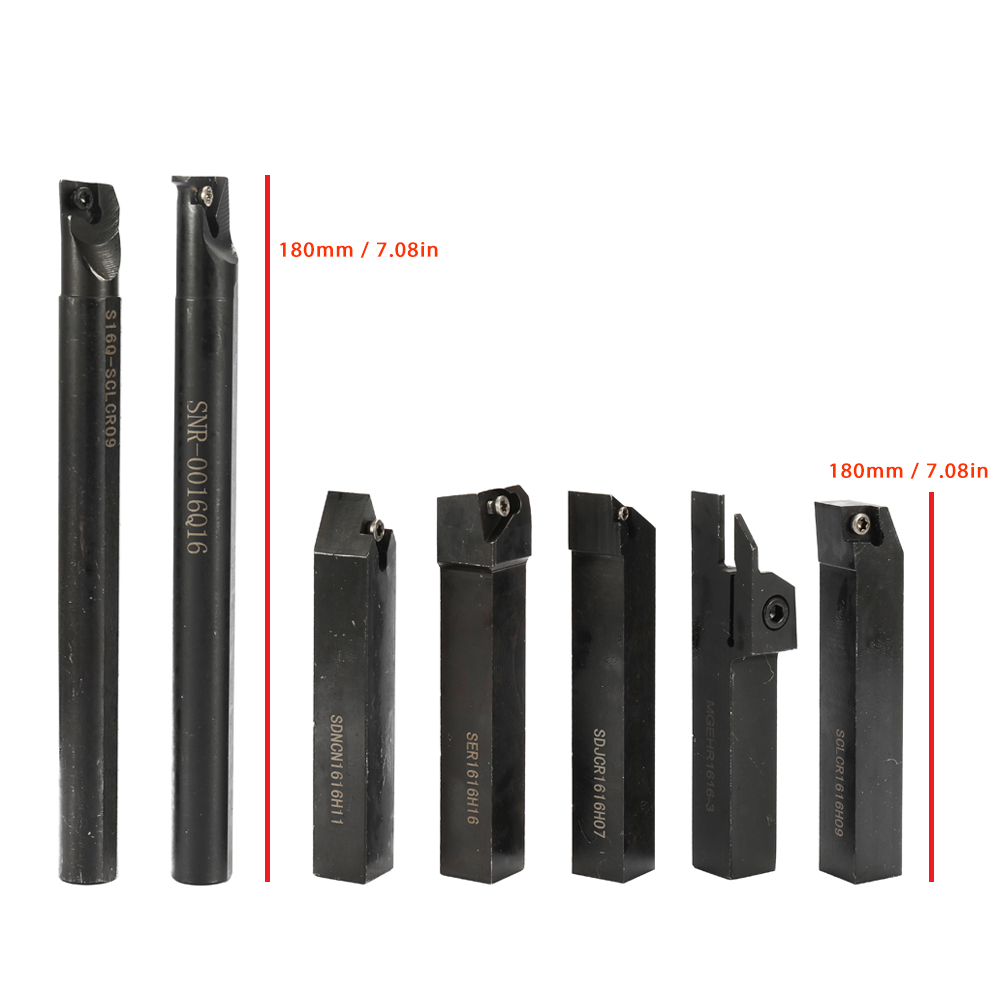 21Pcs Shank Solid Carbide Inserts Wrench DIY Set Metal Steel Lathe Boring Bar Holder Turning Tool Lathe Tools 10mm /12mm /16mm