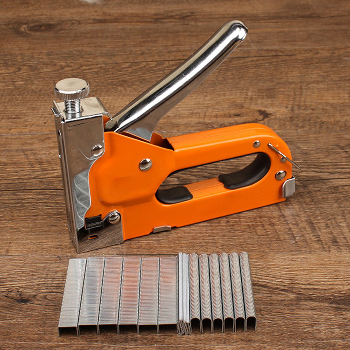 3-in-1 Heavy Duty Manual Staple Gun Stapler Tacker with 600 Staple Tacker Hand Operated Steel Stapler Brad Nail