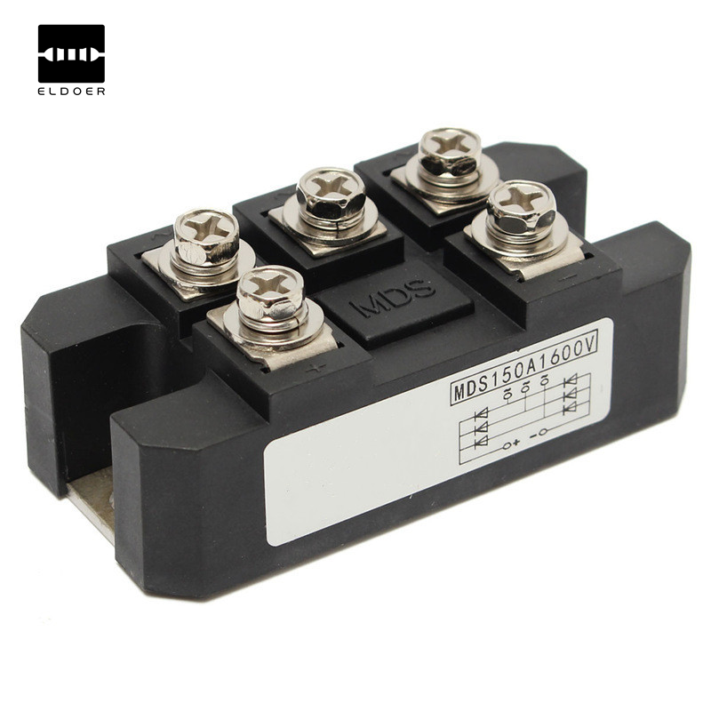 MDS150A 3-Phase Diode Bridge Rectifier 150A Amp 1600V Copper 150 Celsius 80x40x33mm Metal Case Diode Bridge Control
