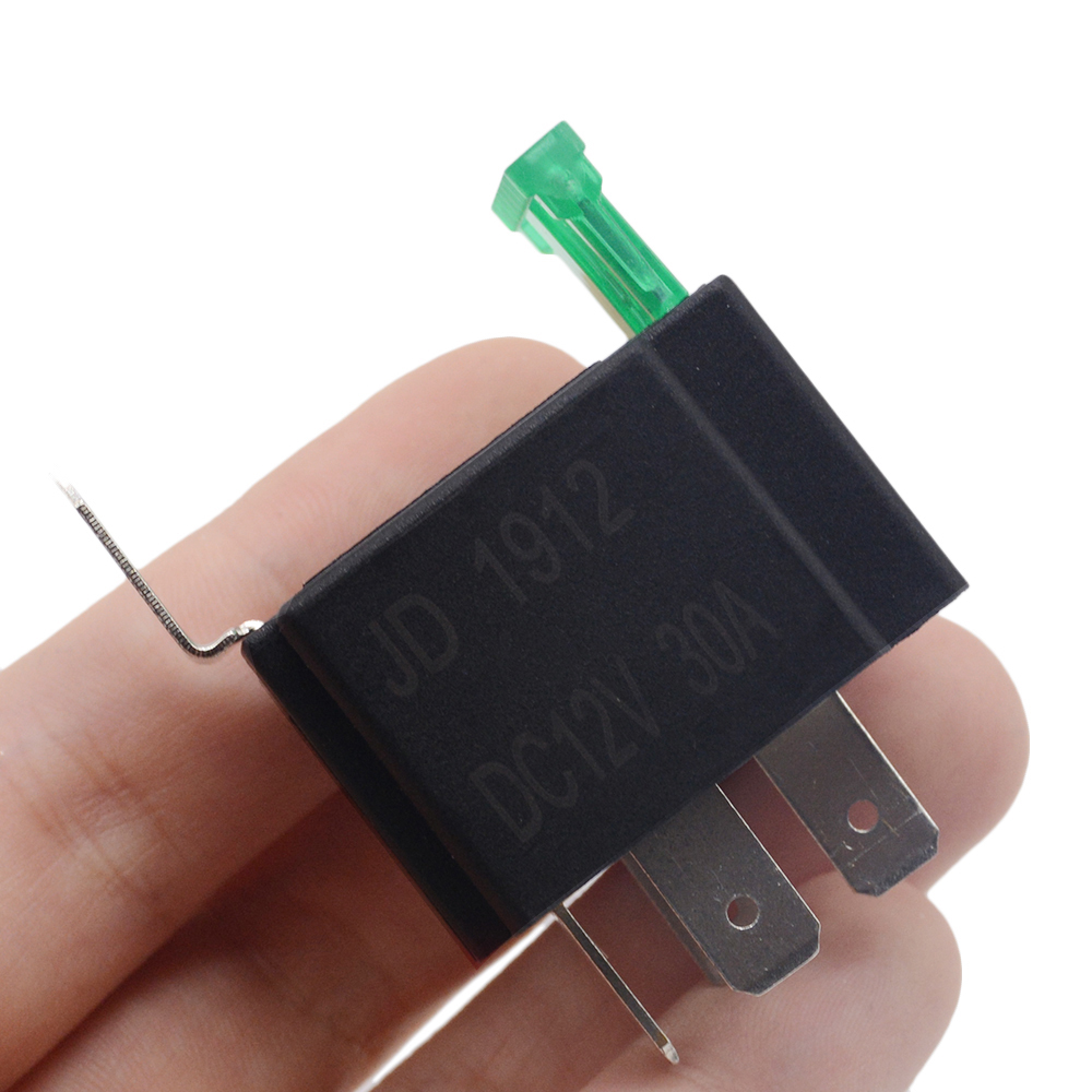 1PC 12V DC 4 Pin Car Automotive Fused Relay 30A Normally Open Relais, Socket Optional
