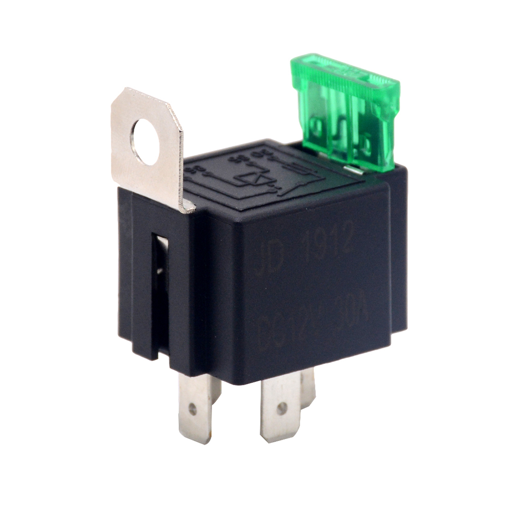 1PC 12V DC 4 Pin Car Automotive Fused Relay 30A Normally Open Relais, Socket Optional