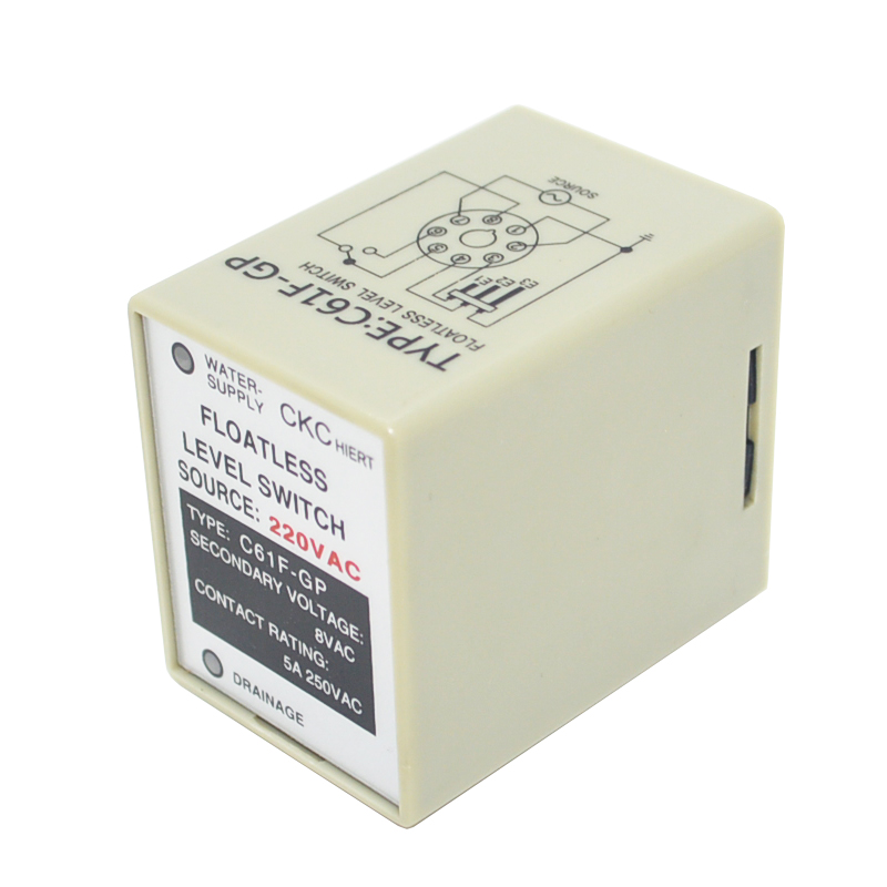 New Liquid Level Relay C61F-GP Water Level Controller 220V Tank Water Pump Water Level Switch 8 Feet
