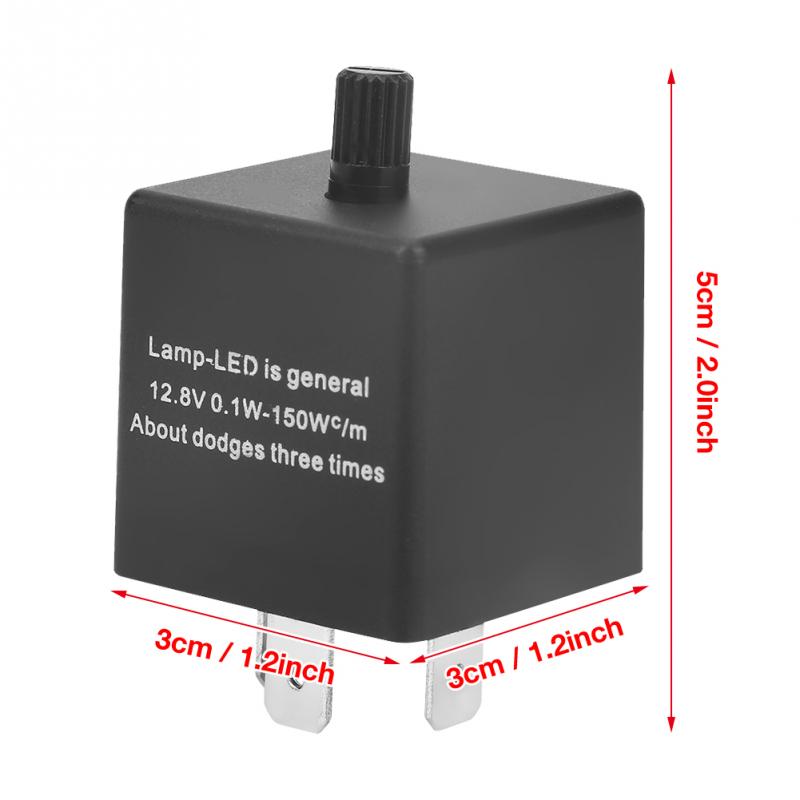 CF13 JL-02 3-Pin LED Flasher Flash Relay for Turn Signal Light Hyper Flash Or Normal Lights Relay Fix 0.1W-150W LED Flash Relay