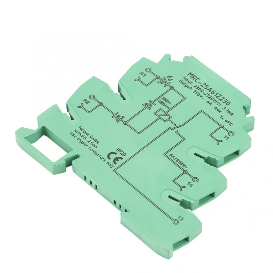 MRC-25A61Z230 PLC Electromagnetic Contact Interface Relay Module Input 230VAC/220VDC 1NO 1 NC Electromagnetic Relay