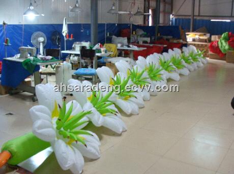 Wedding decoration gate inflatable flower garland with led light