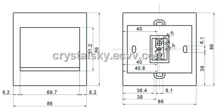 Plastic Door Release Button Access Control Exit Button